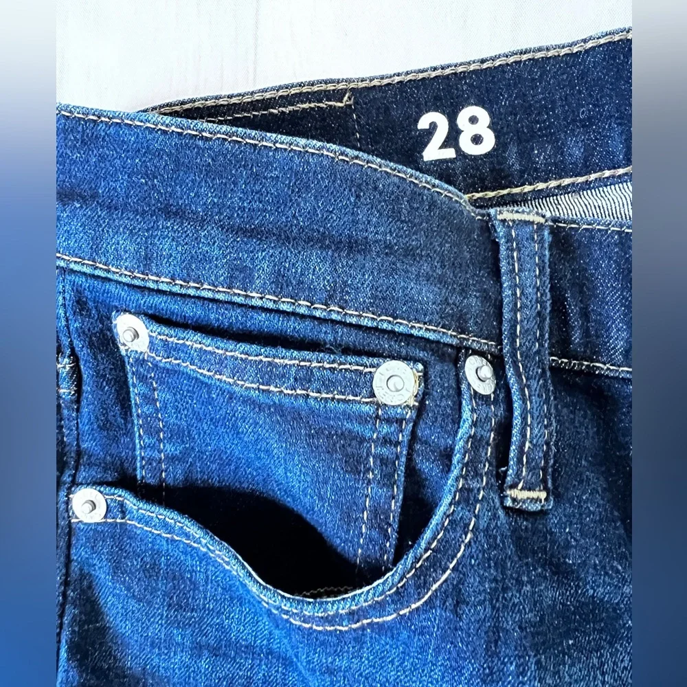 J.Crew '03 Kick Out Jeans kicky raw hem in Dark indigo Wash Size 28 New with tag - Picture 7 of 14